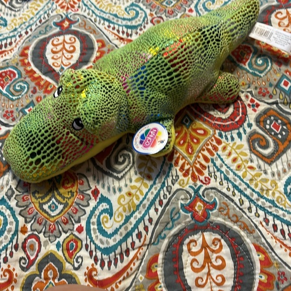Nwt Nanco green rainbow alligator stuffed animal - Picture 2 of 3